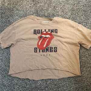 Rolling Stones Cropped Graphic Tee